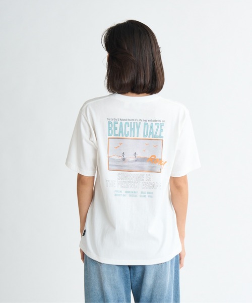 ROXY(ロキシー)の「ENJOY SURFING ON VAC /ロキシーバックプリント半袖Tシャツ(Tシャツ/カットソー・レディース・ベージュ/ホワイト/グレー/ブラック・LARGE/MEDIUM/X-LARGE)」の17枚目の写真