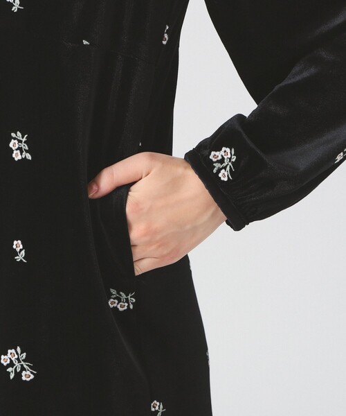 セール】ベロア 刺繍 ワンピース（ワンピース）｜Ray BEAMS（レイ