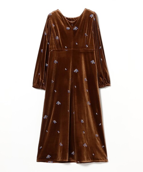 セール】ベロア 刺繍 ワンピース（ワンピース）｜Ray BEAMS（レイ