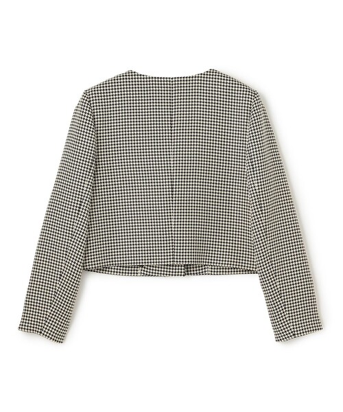TOCCA(トッカ)の「BABY SCALLOP 千鳥柄ジャケット(ノーカラージャケット・レディース・ブラック系5・2/0/4)」の2枚目の写真