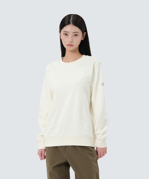 Snow Peak(スノーピーク)の「SnowPeak / Land Women's Sweatshirt ランドレディーススウェットシャツ 海外限定(スウェット・レディース・ナチュラル/ライトベージュ/ブラック・S/M/L)」の1枚目の写真