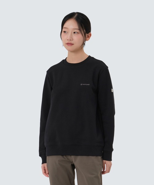 Snow Peak(スノーピーク)の「SnowPeak / Land Women's Sweatshirt ランドレディーススウェットシャツ 海外限定(スウェット・レディース・ナチュラル/ライトベージュ/ブラック・S/M/L)」の2枚目の写真