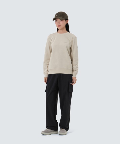 Snow Peak(スノーピーク)の「SnowPeak / Land Women's Sweatshirt ランドレディーススウェットシャツ 海外限定(スウェット・レディース・ナチュラル/ライトベージュ/ブラック・S/M/L)」の9枚目の写真