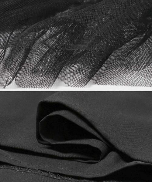 URBAN RESEARCH ROSSO WOMEN（アーバンリサーチ　ロッソ）の「チュールカーディガン×レイヤードワンピース（ワンピース・レディース・ブラック/モカ・FREE）」の14枚目の写真