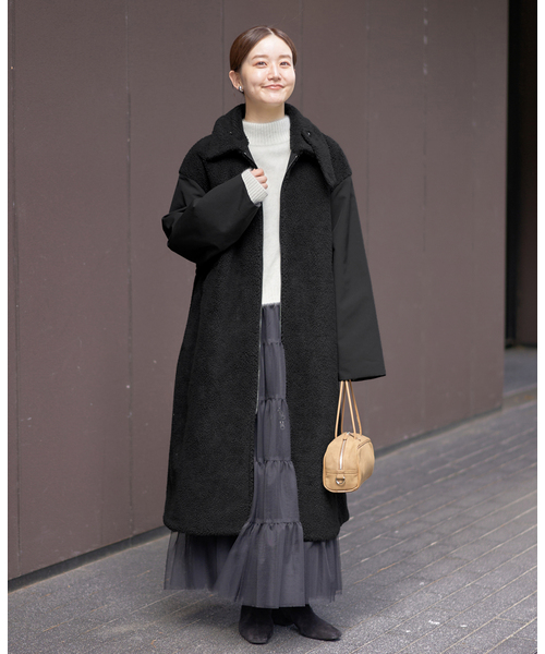 イエナ 別注　ヴァシュモン ボアコート IENA｜VACHEMENT/ヴァシュモン 別注 リバーシブルボアコート