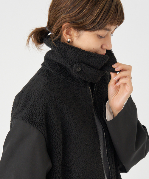 IENA(イエナ)の「VACHEMENT/ヴァシュモン 別注 リバーシブルボアコート(その他アウター・レディース・ブラック/ベージュ・36/38)」の21枚目の写真