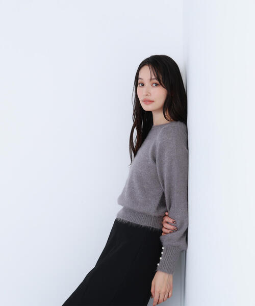 セール】◇パールボタンヘアリーニット（ニット/セーター）｜NATURAL