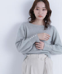 NATURAL BEAUTY BASIC（ナチュラルビューティーベーシック）の「◇パールボタンヘアリーニット（ニット/セーター）」