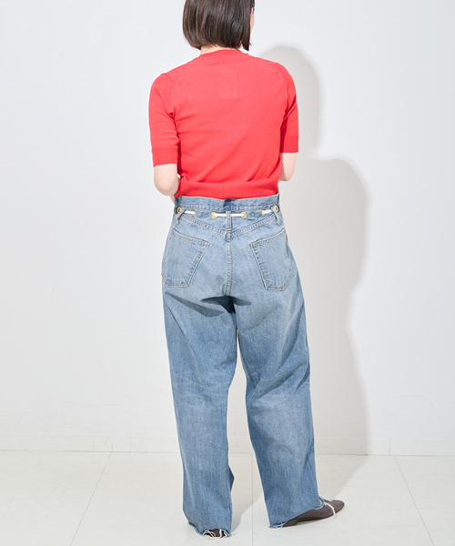 Bonum（ボナム）の「《追加》ドロストワイドイージーデニムパンツ（デニムパンツ・レディース・ネイビー/コバルトブルー/チャコールグレー・26/28/30/32）」の22枚目の写真