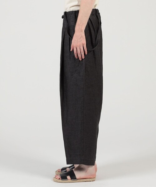 HAVERSACK（ハバーザック）の「HAVERSACK ATTIRE リネン ワイドテーパード サロペットパンツ（その他パンツ・メンズ・ブラック・S）」の11枚目の写真