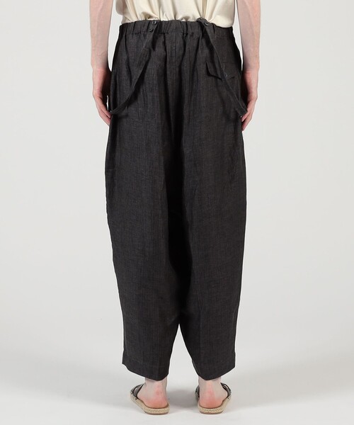 HAVERSACK（ハバーザック）の「HAVERSACK ATTIRE リネン ワイドテーパード サロペットパンツ（その他パンツ・メンズ・ブラック・S）」の10枚目の写真