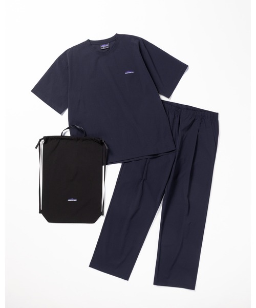 THOUSAND MILE（サウザンドマイル）の「[M's]SHORT SLEEVE T-SHIRT & LONG PANTS SET NY/PU/ショートスリーブTシャツ&ロングパンツセット【撥水,４WAYストレッチ, UVカット,セットアップ】（セットアップ・メンズ・ブラック/チャコールグレー/オリーブ/カーキ/ネイビー・XL/L/M/S/XS）」の5枚目の写真