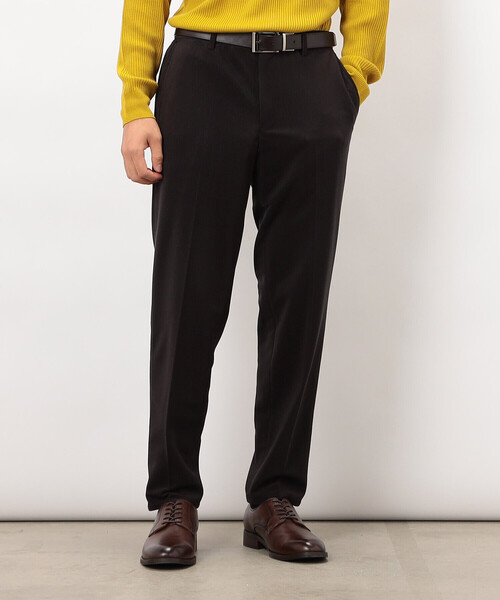 COMME CA ISM（コムサイズム）の「【セットアップ対応】トリコットコーデュロイ パンツ（スーツパンツ・メンズ・カーキ/チャコール/ネイビー・SMALL/MEDIUM/LARGE/X-LARGE）」の2枚目の写真