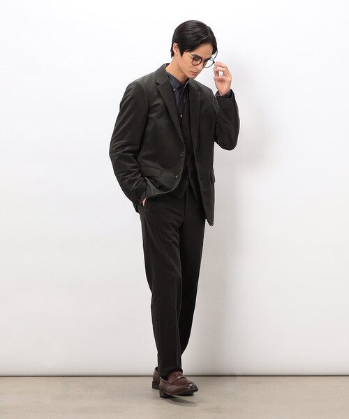 COMME CA ISM（コムサイズム）の「【セットアップ対応】トリコットコーデュロイ パンツ（スーツパンツ・メンズ・カーキ/チャコール/ネイビー・SMALL/MEDIUM/LARGE/X-LARGE）」の21枚目の写真