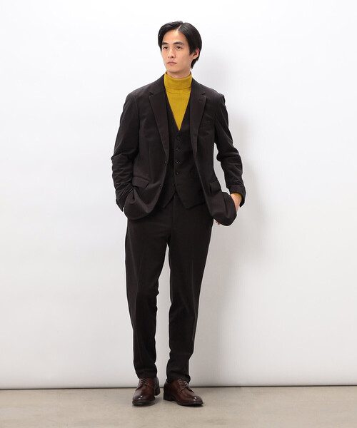 COMME CA ISM（コムサイズム）の「【セットアップ対応】トリコットコーデュロイ パンツ（スーツパンツ・メンズ・カーキ/チャコール/ネイビー・SMALL/MEDIUM/LARGE/X-LARGE）」の20枚目の写真