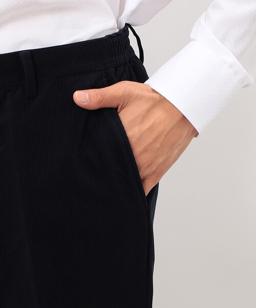 COMME CA ISM（コムサイズム）の「【セットアップ対応】トリコットコーデュロイ パンツ（スーツパンツ・メンズ・カーキ/チャコール/ネイビー・SMALL/MEDIUM/LARGE/X-LARGE）」の11枚目の写真