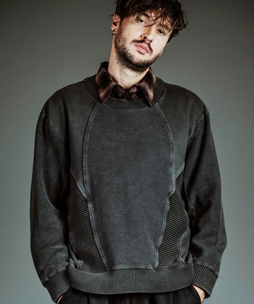 【NO ID.】Changing Knit Big Pullover / джемпер оверсайз