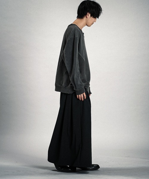 NO ID.(ノーアイディ)の「【NO ID.】Changing Knit Big Pullover / チェンジング ニット ビッグ プルオーバー(ニット/セーター・メンズ・グレー/ブラック・ONE SIZE)」の16枚目の写真