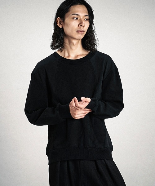 NO ID.(ノーアイディ)の「【NO ID.】Changing Knit Big Pullover / チェンジング ニット ビッグ プルオーバー(ニット/セーター・メンズ・グレー/ブラック・ONE SIZE)」の19枚目の写真