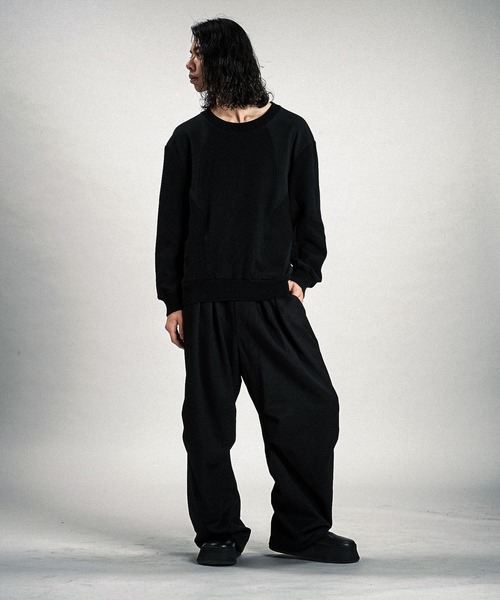NO ID.(ノーアイディ)の「【NO ID.】Changing Knit Big Pullover / チェンジング ニット ビッグ プルオーバー(ニット/セーター・メンズ・グレー/ブラック・ONE SIZE)」の20枚目の写真