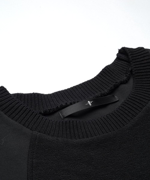 NO ID.(ノーアイディ)の「【NO ID.】Changing Knit Big Pullover / チェンジング ニット ビッグ プルオーバー(ニット/セーター・メンズ・グレー/ブラック・ONE SIZE)」の7枚目の写真