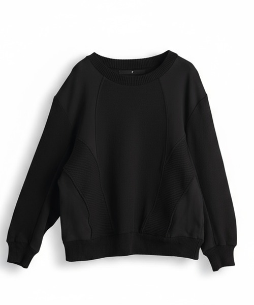 NO ID.(ノーアイディ)の「【NO ID.】Changing Knit Big Pullover / チェンジング ニット ビッグ プルオーバー(ニット/セーター・メンズ・グレー/ブラック・ONE SIZE)」の4枚目の写真