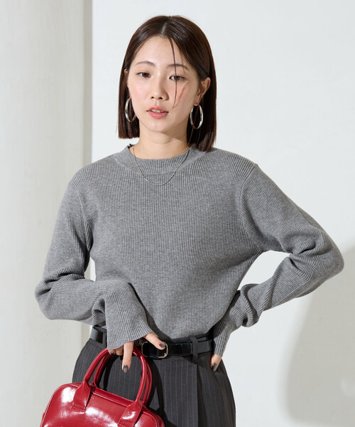 FREAK'S STORE(フリークスストア)の「限定展開 吸湿発熱 リブ クルーネック ニット プルオーバー(ニット/セーター・レディース・ナチュラル/ブルー/グレー/ブラック/オリーブ/ブラウン/ピンク/ベージュ・フリ-)」の11枚目の写真