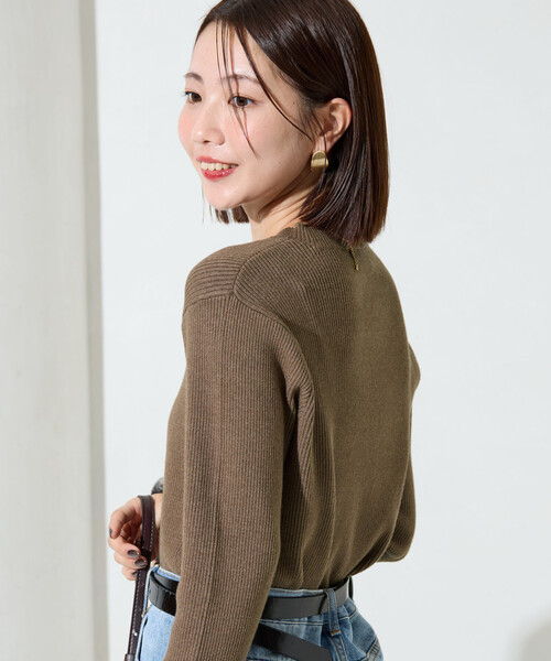 FREAK'S STORE(フリークスストア)の「限定展開 吸湿発熱 リブ クルーネック ニット プルオーバー(ニット/セーター・レディース・ナチュラル/ブルー/グレー/ブラック/オリーブ/ブラウン/ピンク/ベージュ・フリ-)」の18枚目の写真