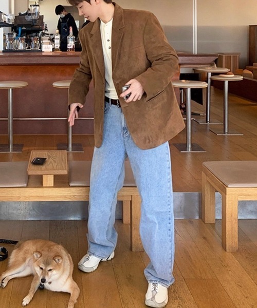 NOWLE(ノウル)の「【NOWLE】ルーズシルエット スエード テーラード ジャケット(テーラードジャケット・メンズ・ブラウン/ブラック・MEDIUM/LARGE/X-LARGE)」の22枚目の写真