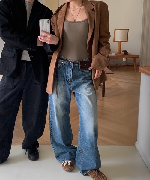 NOWLE(ノウル)の「【NOWLE】ルーズシルエット スエード テーラード ジャケット(テーラードジャケット・メンズ・ブラウン/ブラック・MEDIUM/LARGE/X-LARGE)」の9枚目の写真