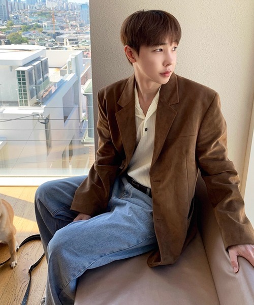 NOWLE(ノウル)の「【NOWLE】ルーズシルエット スエード テーラード ジャケット(テーラードジャケット・メンズ・ブラウン/ブラック・MEDIUM/LARGE/X-LARGE)」の13枚目の写真