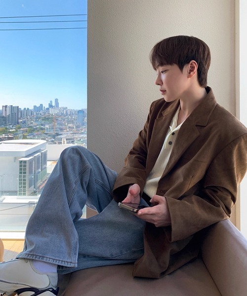 NOWLE(ノウル)の「【NOWLE】ルーズシルエット スエード テーラード ジャケット(テーラードジャケット・メンズ・ブラウン/ブラック・MEDIUM/LARGE/X-LARGE)」の15枚目の写真