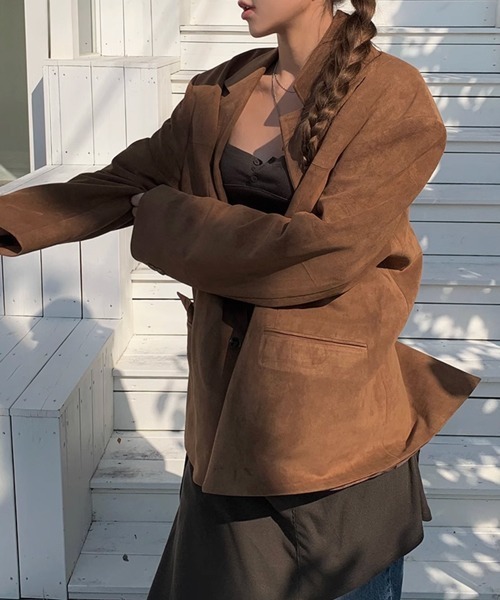 NOWLE(ノウル)の「【NOWLE】ルーズシルエット スエード テーラード ジャケット(テーラードジャケット・メンズ・ブラウン/ブラック・MEDIUM/LARGE/X-LARGE)」の20枚目の写真