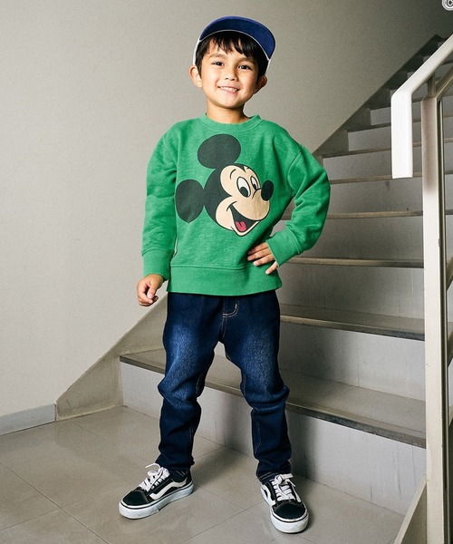 F.O.KIDS（エフオーキッズ）の「F.O.KIDS/エフオーキッズ ディズニーキャラクター ミッキー＆フレンズ ミッキーマウス クルーネック スウェット トレーナー（スウェット・キッズ・レッド/ベージュ/ネイビー/グリーン・160/150/130/140）」の17枚目の写真