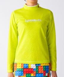 LOUDMOUTH ラウドマウス ゴルフウェア ワンポイント ロゴ UVカット 長袖 エンボスジャージ モックネックシャツ