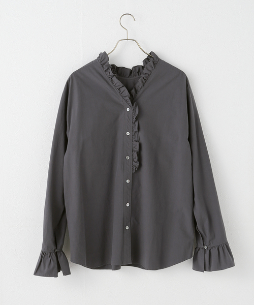 plage（プラージュ）の「Furil 2way ブラウス（シャツ/ブラウス・レディース・チャコールグレー/アイボリー・FREE）」の11枚目の写真