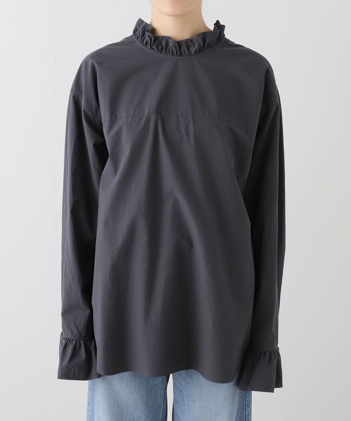 plage（プラージュ）の「Furil 2way ブラウス（シャツ/ブラウス・レディース・チャコールグレー/アイボリー・FREE）」の8枚目の写真