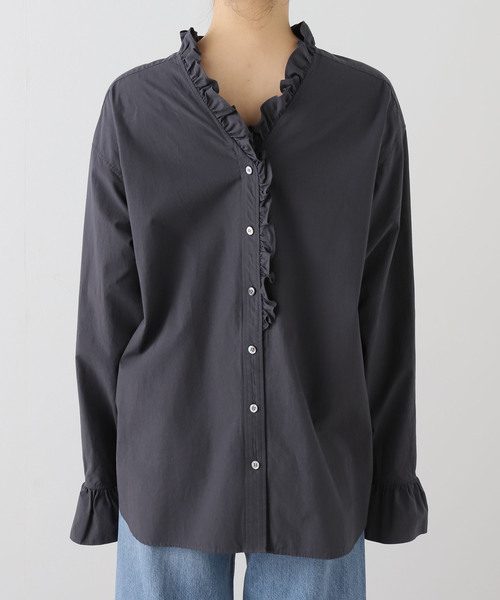 plage（プラージュ）の「Furil 2way ブラウス（シャツ/ブラウス・レディース・チャコールグレー/アイボリー・FREE）」の10枚目の写真