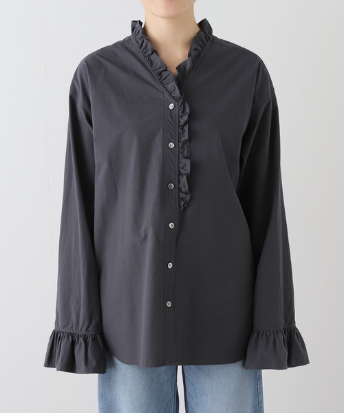 plage（プラージュ）の「Furil 2way ブラウス（シャツ/ブラウス・レディース・チャコールグレー/アイボリー・FREE）」の4枚目の写真