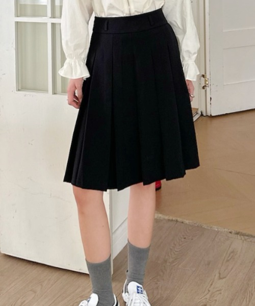 Ada.(エイダ)の「ミディ丈 プリーツ スカート(スカート・レディース・ブラック/グレー・L/M)」の13枚目の写真
