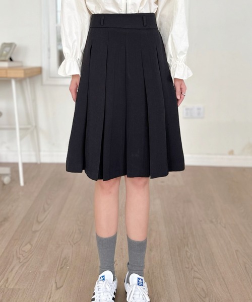 Ada.(エイダ)の「ミディ丈 プリーツ スカート(スカート・レディース・ブラック/グレー・L/M)」の11枚目の写真