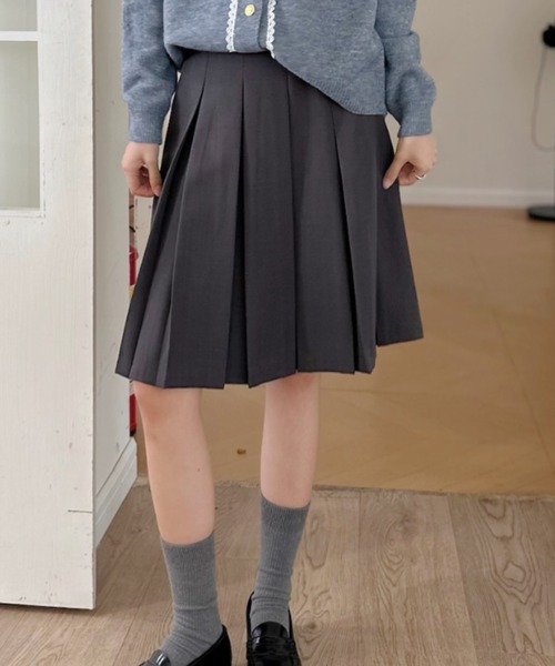 Ada.(エイダ)の「ミディ丈 プリーツ スカート(スカート・レディース・ブラック/グレー・L/M)」の10枚目の写真