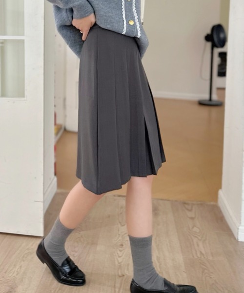 Ada.(エイダ)の「ミディ丈 プリーツ スカート(スカート・レディース・ブラック/グレー・L/M)」の21枚目の写真