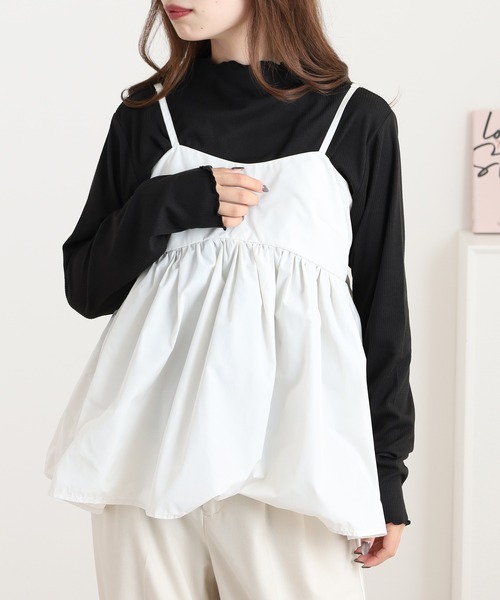 myke(ミーカ)の「myke 起毛リブ プチハイネックロンT(Tシャツ/カットソー・レディース・モカ/ピンク/ライトグレー/アイボリー/ブラック・M)」の3枚目の写真
