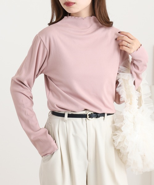 myke(ミーカ)の「myke 起毛リブ プチハイネックロンT(Tシャツ/カットソー・レディース・モカ/ピンク/ライトグレー/アイボリー/ブラック・M)」の11枚目の写真