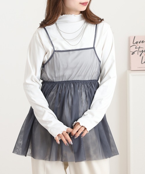 myke(ミーカ)の「myke 起毛リブ プチハイネックロンT(Tシャツ/カットソー・レディース・モカ/ピンク/ライトグレー/アイボリー/ブラック・M)」の22枚目の写真