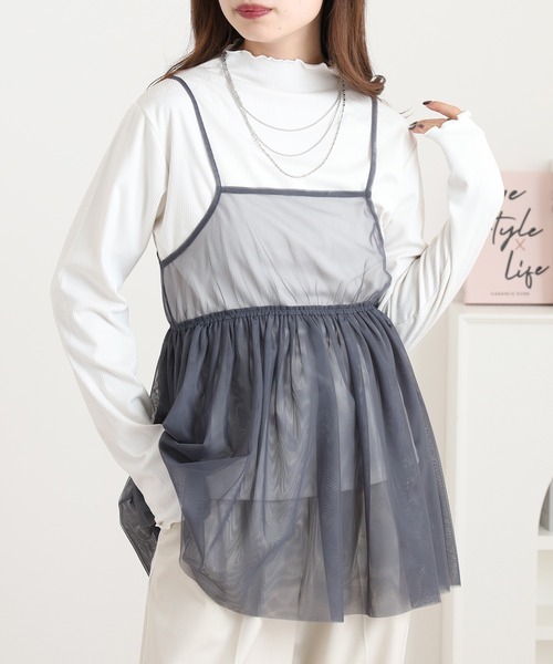 myke(ミーカ)の「myke 起毛リブ プチハイネックロンT(Tシャツ/カットソー・レディース・モカ/ピンク/ライトグレー/アイボリー/ブラック・M)」の20枚目の写真
