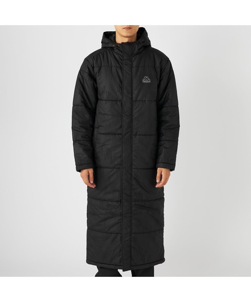 Kappa(カッパ)の「Kappa カッパ 膝下丈 フード付き 中綿入り ベンチコート ジャケット(ダウンジャケット/コート・メンズ・ネイビー/ブラック・LL/M/L)」の8枚目の写真