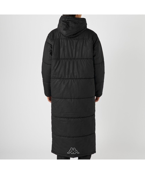 Kappa(カッパ)の「Kappa カッパ 膝下丈 フード付き 中綿入り ベンチコート ジャケット(ダウンジャケット/コート・メンズ・ネイビー/ブラック・LL/M/L)」の10枚目の写真