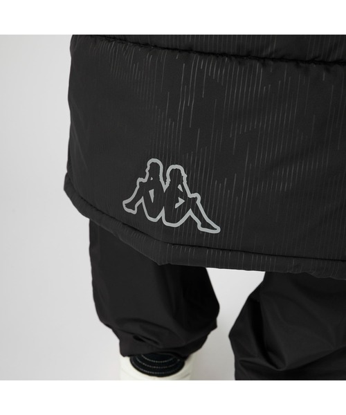 Kappa(カッパ)の「Kappa カッパ 膝下丈 フード付き 中綿入り ベンチコート ジャケット(ダウンジャケット/コート・メンズ・ネイビー/ブラック・LL/M/L)」の13枚目の写真